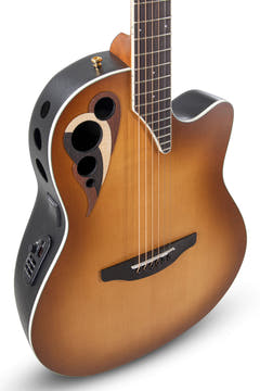 Ovation E-Acoustic Kitarat Celebrity Elite Deluxe Deep Contour - Peach Burst Satin (CDX40-PB-G)