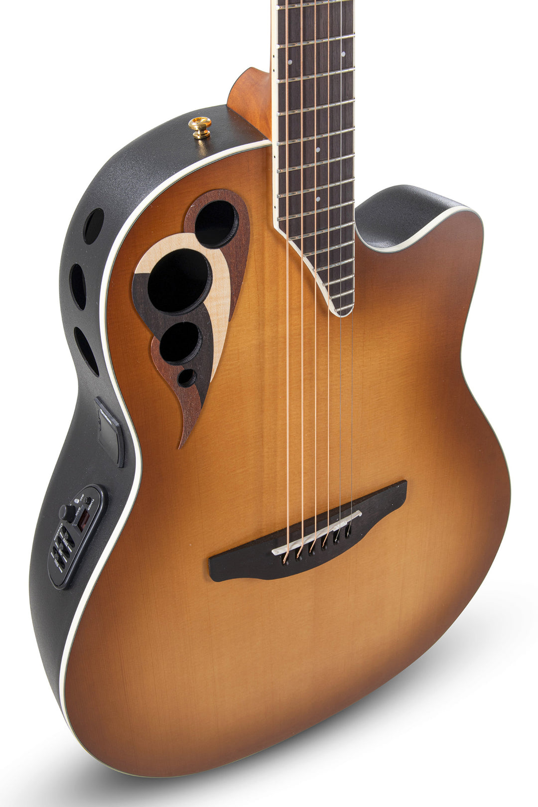 Ovation E-Acoustic Kitarat Celebrity Elite Deluxe Deep Contour - Peach Burst Satin (CDX40-PB-G)