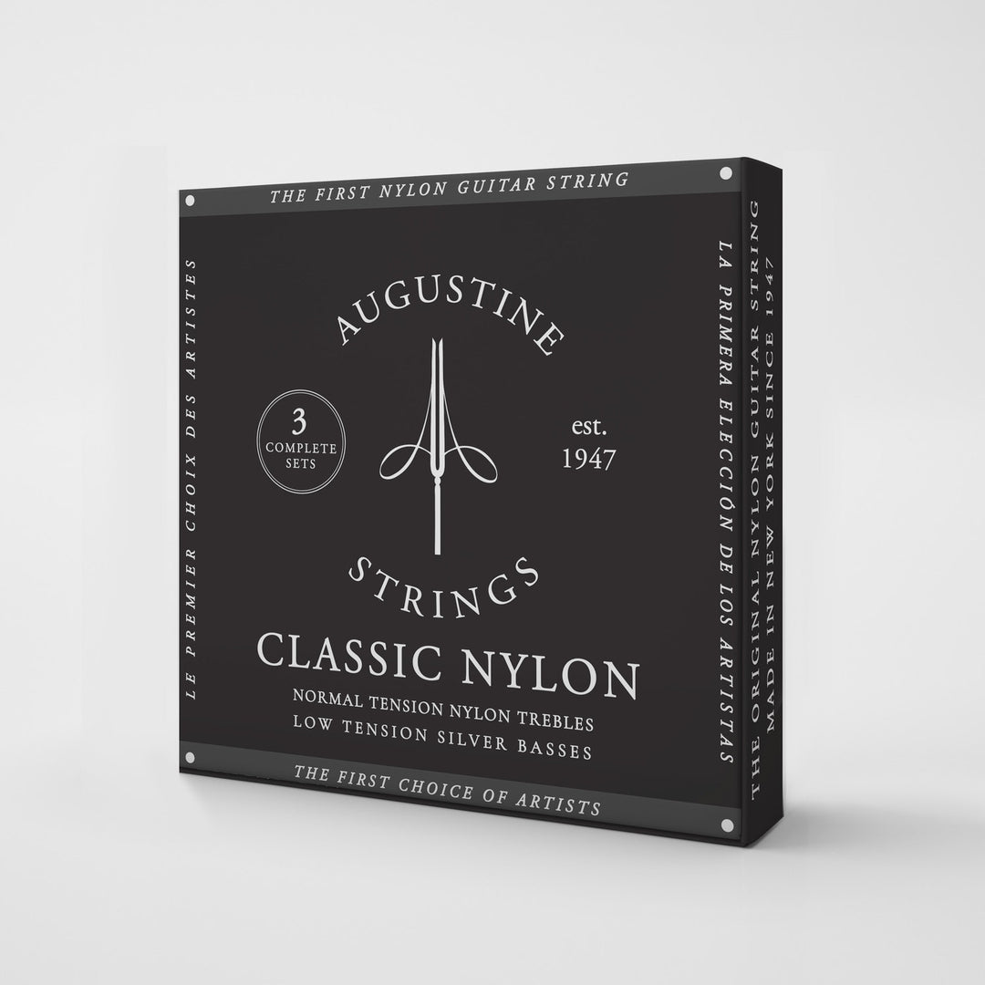 Augustine -kielet klassiselle kitaralle Classic Label - 3 x Set Classic Black (normal/low)