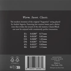 Augustine -kielet klassiselle kitaralle Classic Label - 3 x Set Classic Black (normal/low)