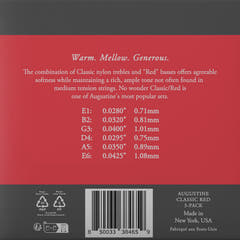Augustine Strings klassiselle kitaralle Classic Label - 3 x Set Classic Red (normal/medium)