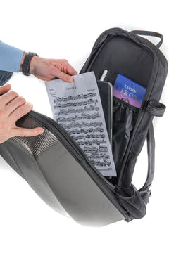 GEWA Rucksack for viulut case Space Bag - Titanium 4/4 - 3/4 (33 x 67 (with bow case 79 ) x 19 cm)