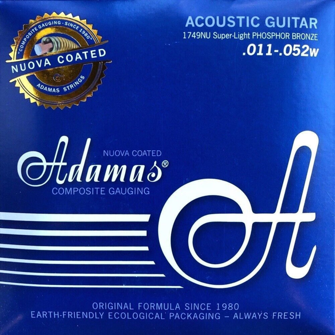 Adamas Strings for Acoustic Kitarat Nuova phosphor bronze coated - Super-Light .011-.052 (1749NU)