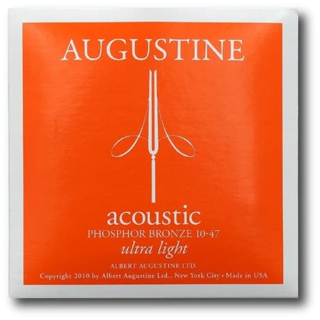 Augustine Acoustic Phosphor Bronze -westernkitaran kielet, Ultra-Light 10-47