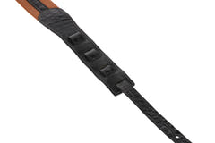 GEWA Guitar -hihnat Prestige 65, pehmustetut Security Locks - hiekanruskea/musta
