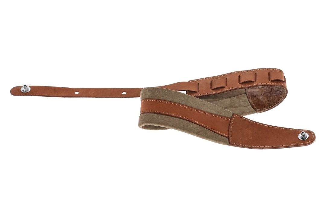 GEWA Kitarat-hihnat Prestige 85 pehmustettu Security Locks – kuivahiekka/ruskea