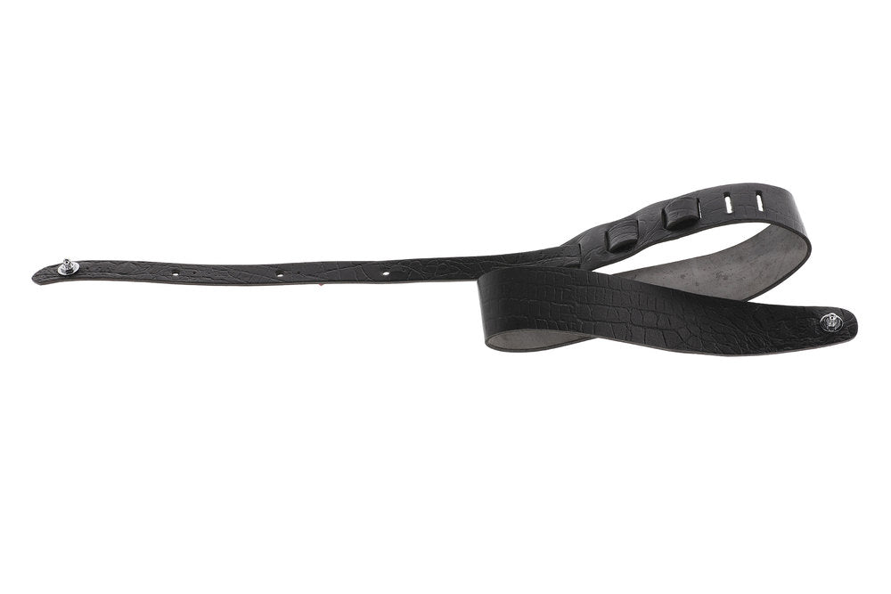 GEWA Premium Plain 70 -kitarahihna Security Locks -lukituksilla, musta, pintanahka