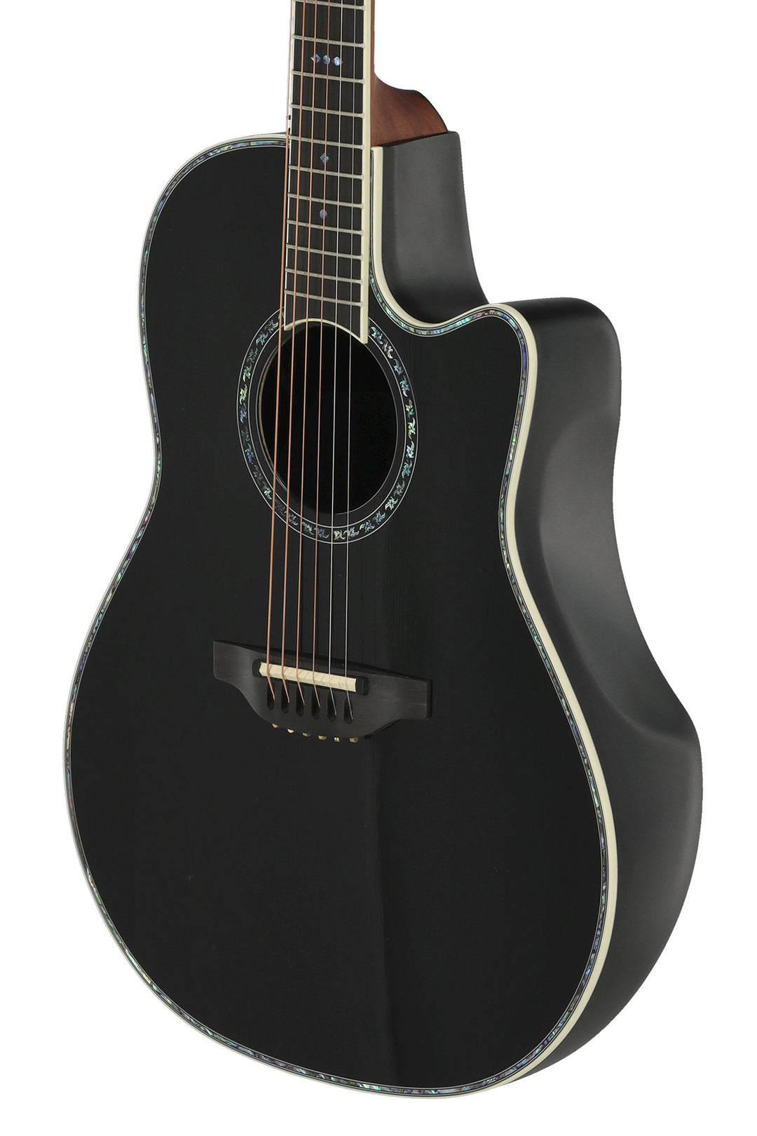 Ovation E-Acoustic Guitar Pro sarja Custom Balladeer Deep Contour - Black (2762BL-5-G)