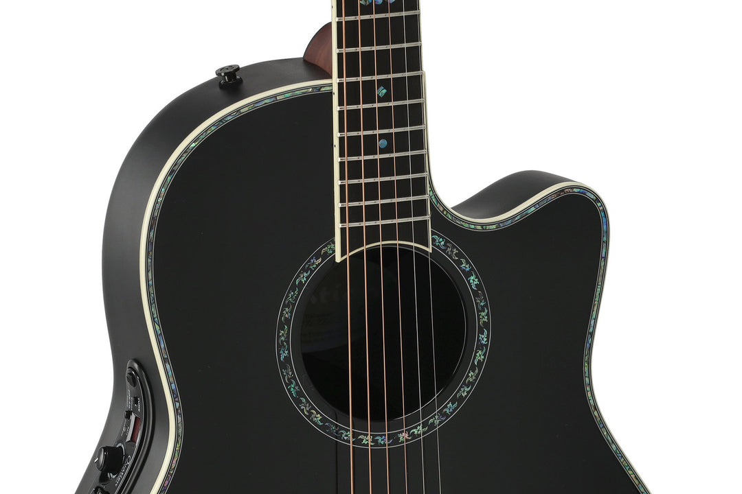 Ovation E-Acoustic Guitar Pro sarja Custom Balladeer Deep Contour - Black (2762BL-5-G)