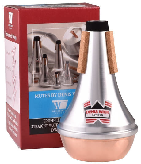 Denis Wick 5504C straight-vaimennin trumpetille, kuparipohja