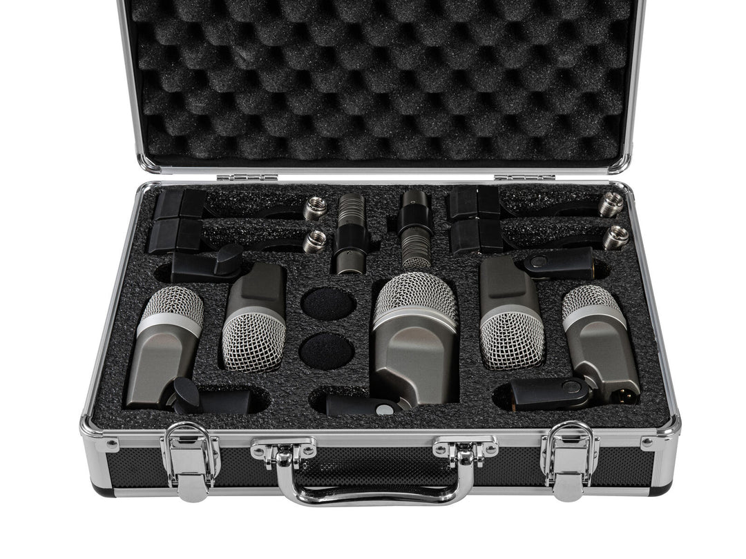 OMNITRONIC MIC 77-7LMH MK2 Rumpumikrofoni Setti