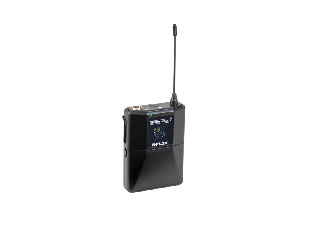 OMNITRONIC UHF E-FLEX bodypack-lähetin 823-832/863-865 MHz