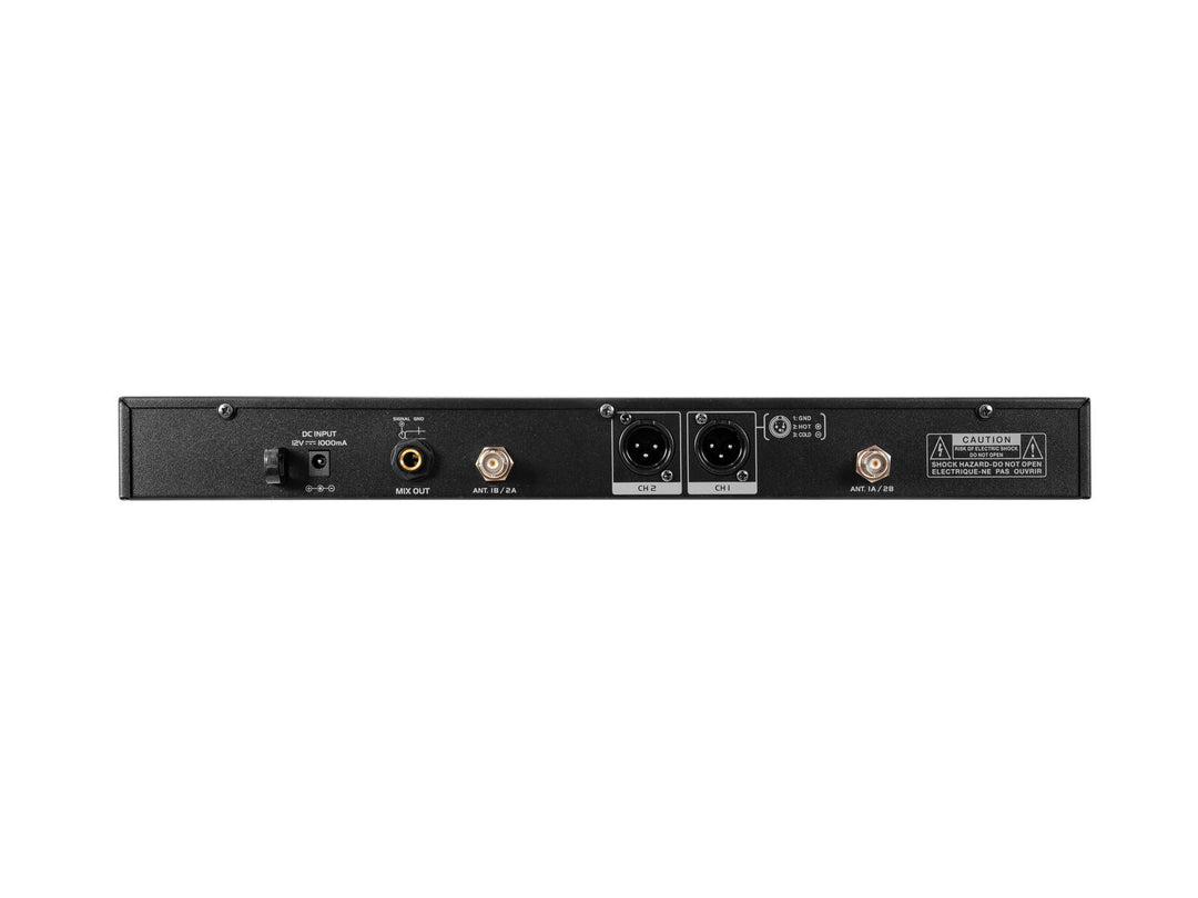 OMNITRONIC UHF-602 2-kanavainen langaton mikrofonijärjestelmä 520-554 MHz