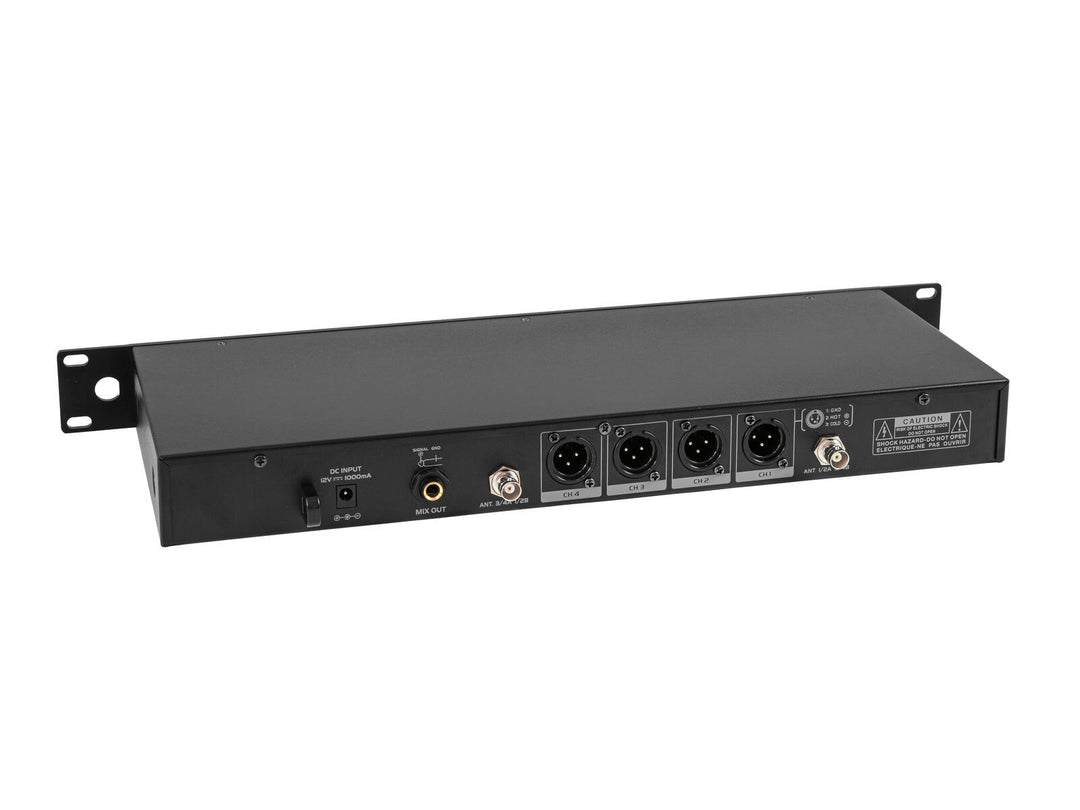 OMNITRONIC UHF-604 4-kanavainen langaton mikrofonijärjestelmä 520-554 MHz