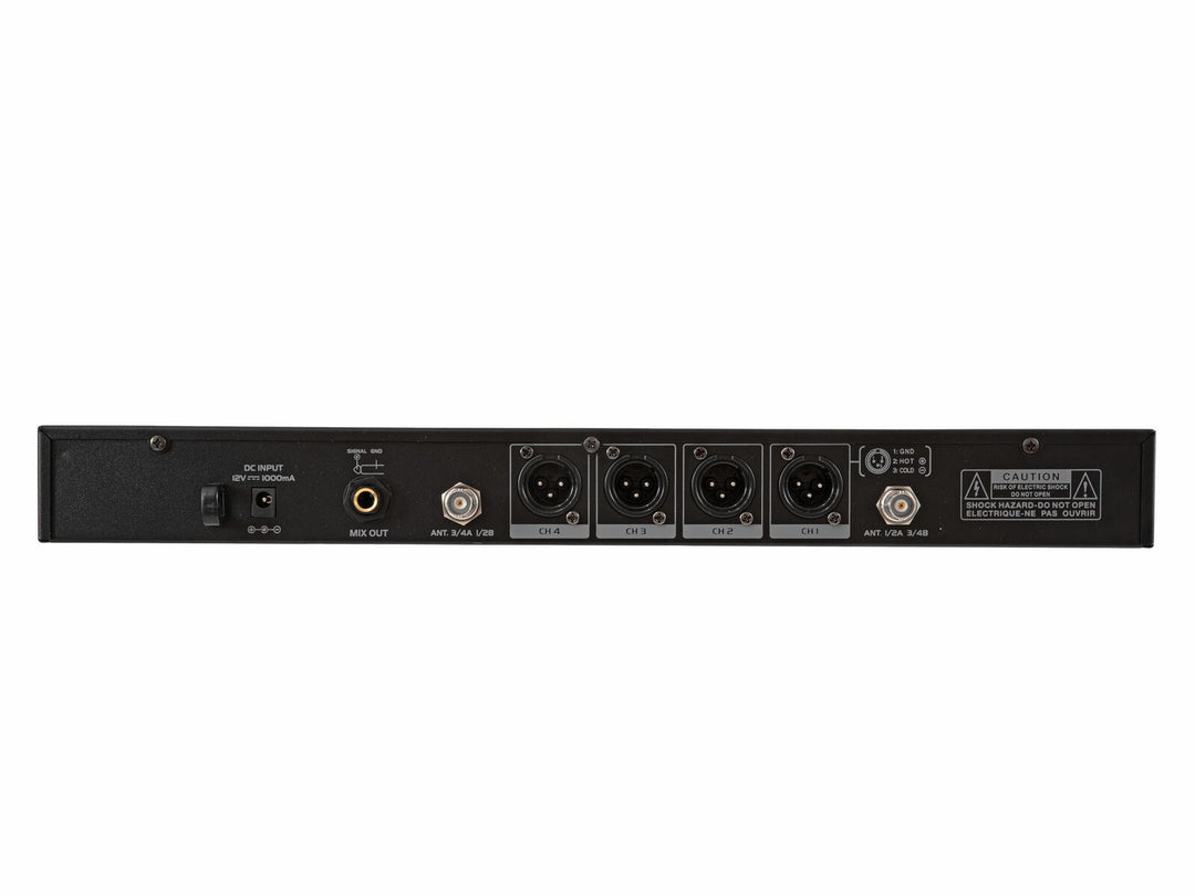 OMNITRONIC UHF-604 4-kanavainen langaton mikrofonijärjestelmä 520-554 MHz