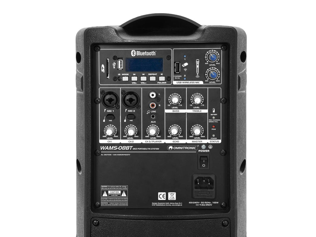 OMNITRONIC WAMS-08BT MK2 langaton PA-järjestelmä