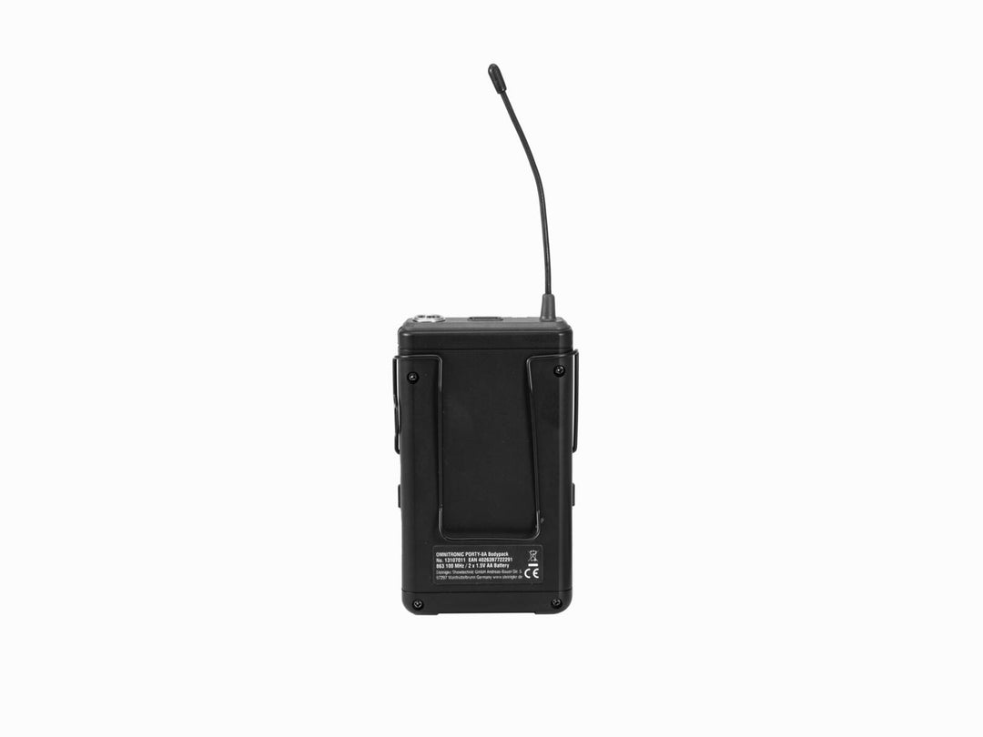 OMNITRONIC PORTY-8A Bodypack + Headset-mikrofoni 863.1MHz