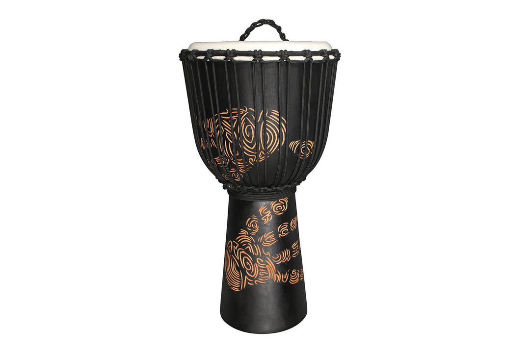 Toca Djembe Street Series Carved Hand Print – 12" (TSSDJ-LHP)