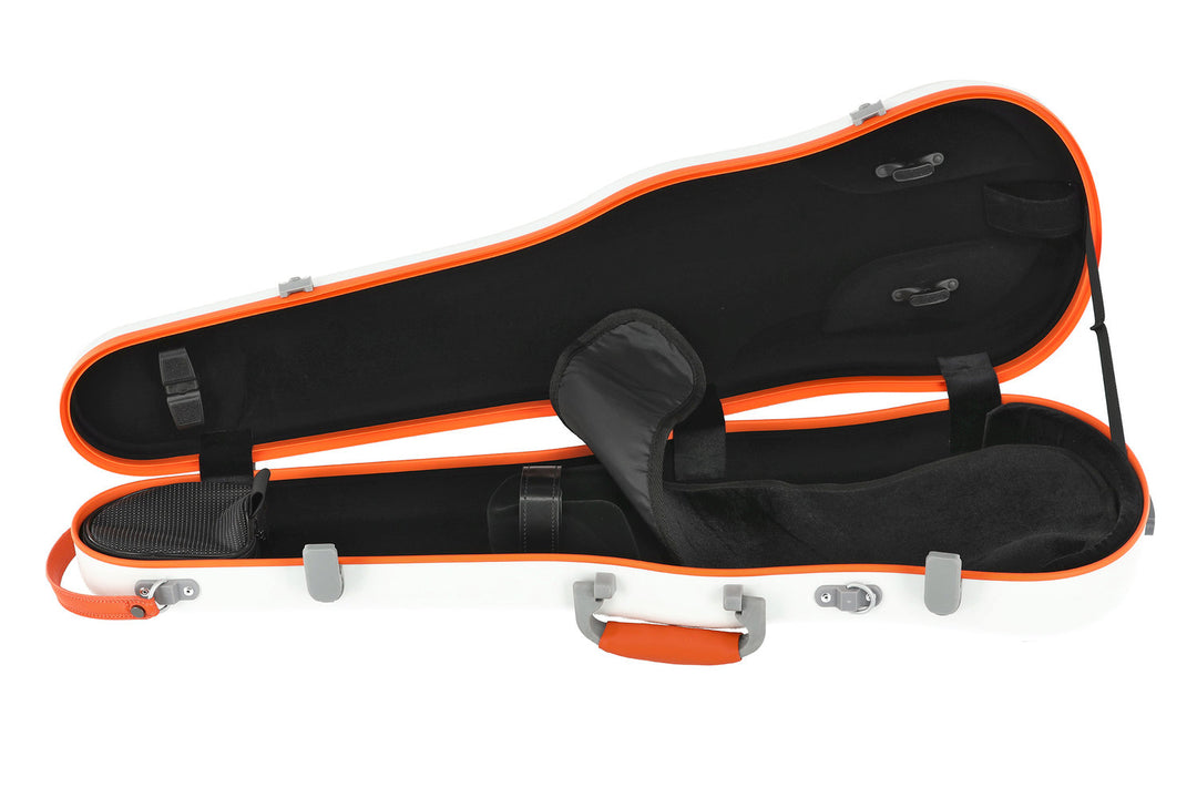 PURE GEWA Muotomuotoillut viulut cases Polycarbonate FUN - 4/4 - 1/2 (White / Blacj)