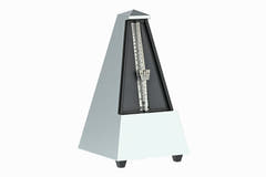 Wittner metronomi pyramidin muotoinen - hopean mattapintainen kirkas 845202