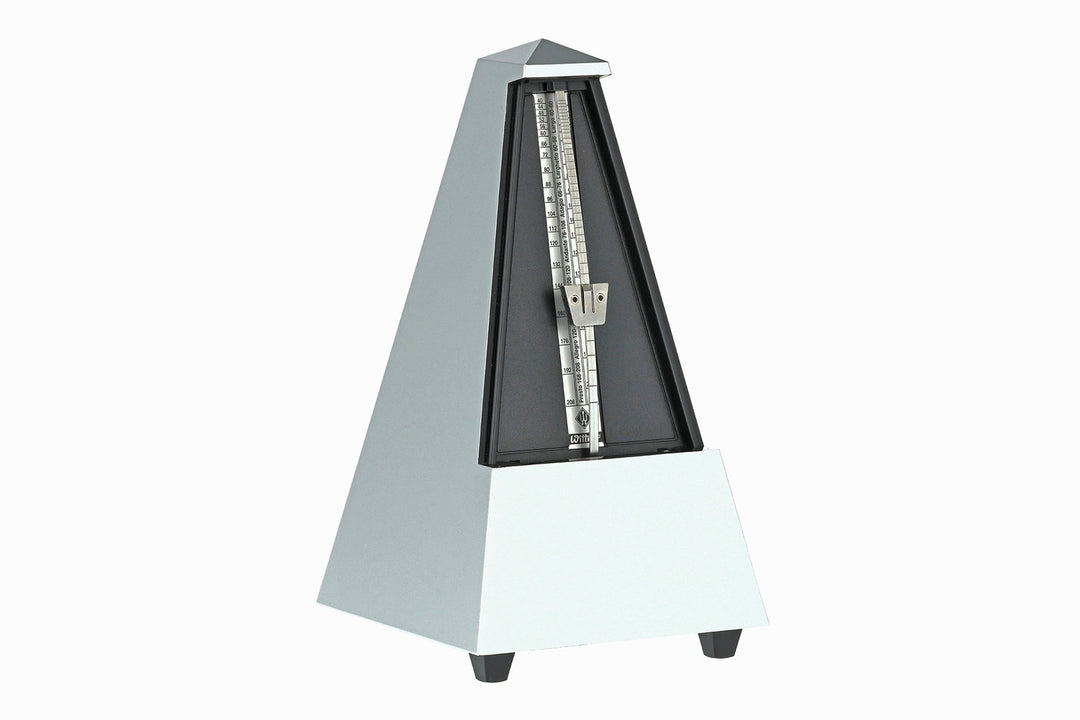Wittner metronomi pyramidin muotoinen - hopean mattapintainen kirkas 845202