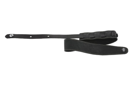 GEWA Premium Pattern 65 -kitarahihna Security Locks -lukituksilla, musta nahka