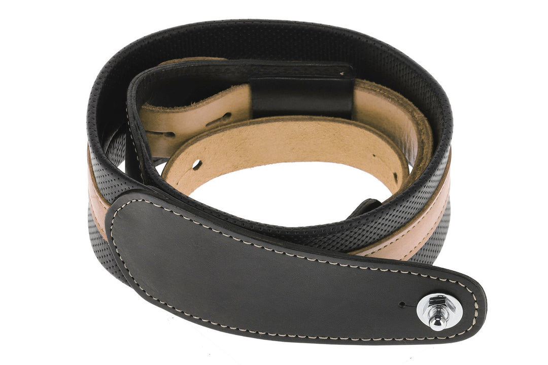 GEWA Kitarat Hihnat Prestige 65 pehmustetut Security Locks - black punctured/brown