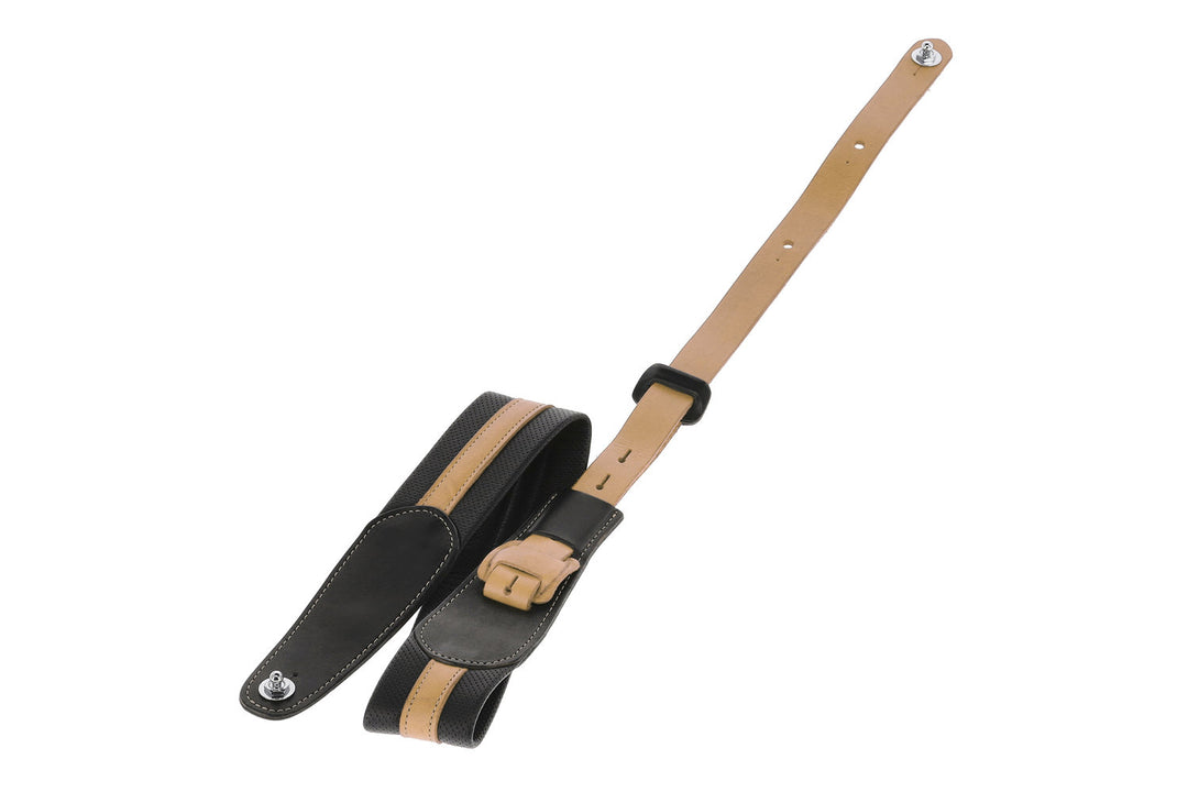 GEWA Kitarat Hihnat Prestige 65 pehmustetut Security Locks - black punctured/brown