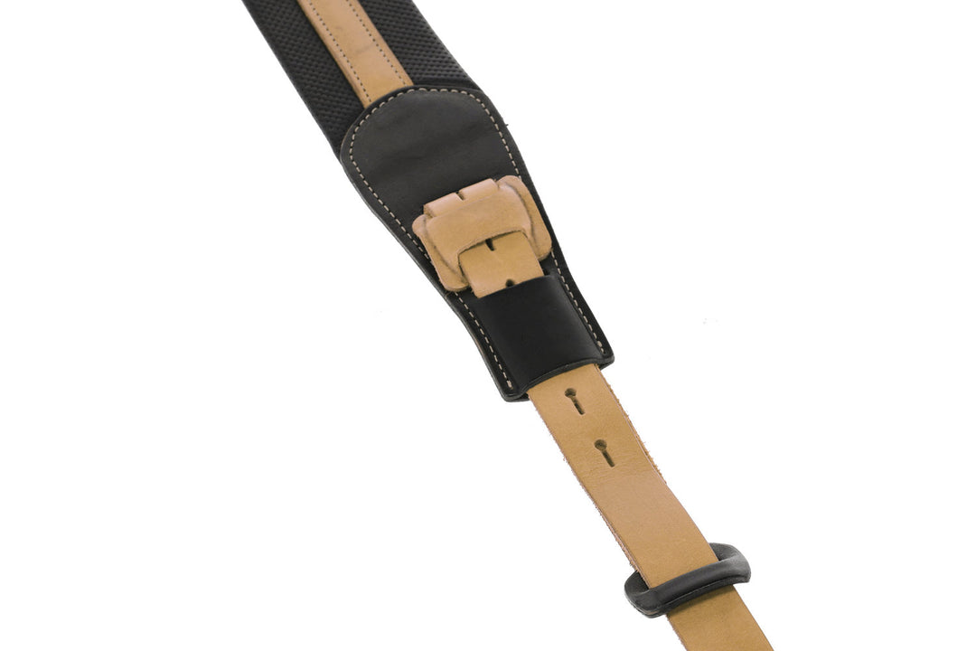 GEWA Kitarat Hihnat Prestige 65 pehmustetut Security Locks - black punctured/brown