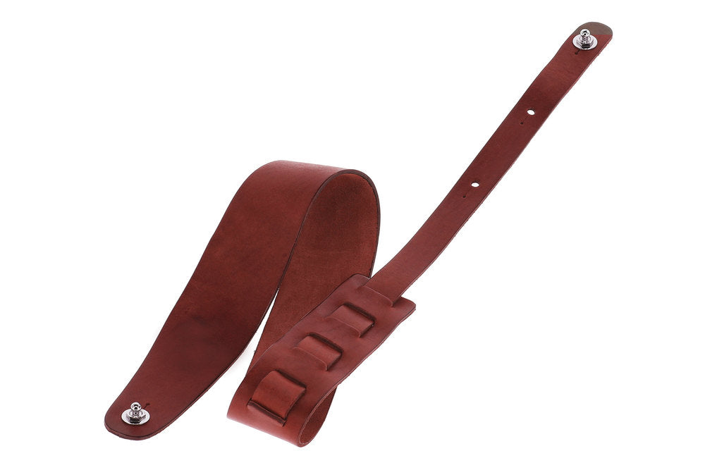 GEWA Premium Plain 70 -kitarahihna Security Locks -lukituksilla, punaruskea