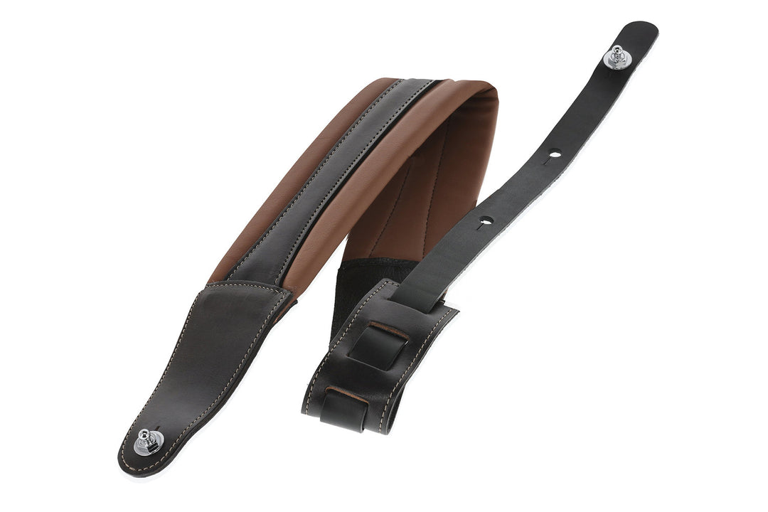 GEWA Kitarahihnat Prestige 85 pehmustetut Security Locks - brown/black