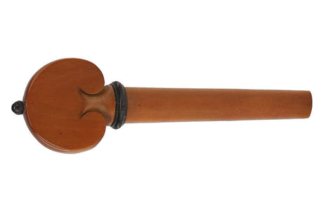 GEWA violinskruer med hjerteform i buksbom, 4/4, sort knap, 4 stk.