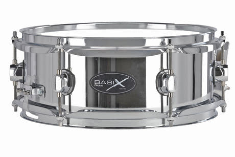 Basix Classic Steel lilletromme 12" x 4,5", forkromet stål