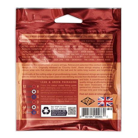 Rotosound Super Bronze SB12 -westernkitaran kielet 12-54