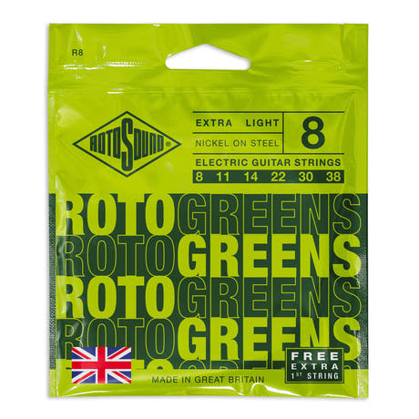 Rotosound Roto Greens R8 -sähkökitaran kielet 8-38
