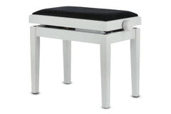 GEWA Pianojakkara Deluxe - White matt (Istuin black)