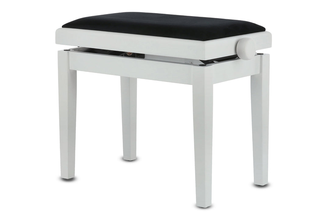 GEWA Pianojakkara Deluxe - White matt (Istuin black)