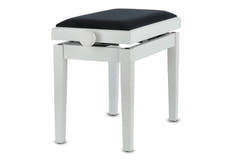 GEWA Pianojakkara Deluxe - White matt (Istuin black)
