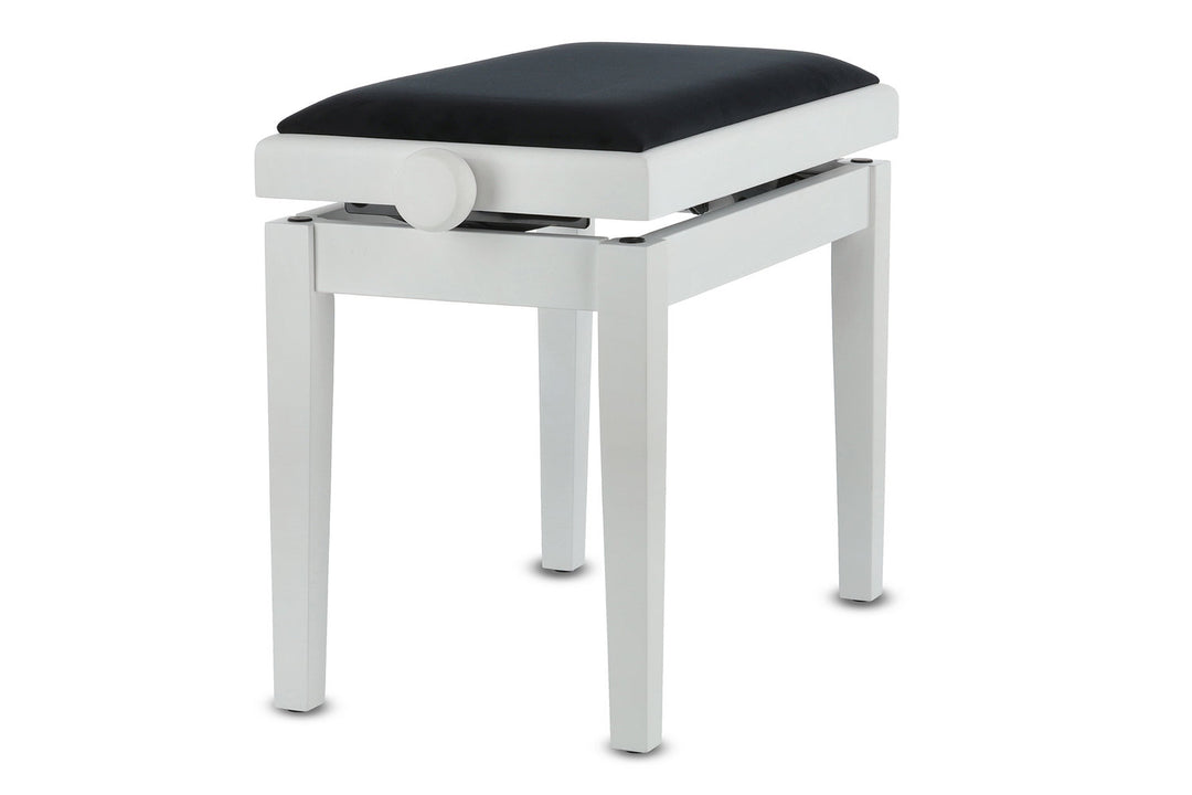 GEWA Pianojakkara Deluxe - White matt (Istuin black)