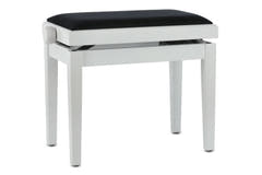 GEWA Pianojakkara Deluxe - White matt (Istuin black)