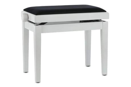 GEWA Pianojakkara Deluxe - White matt (Istuin black)