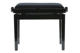 GEWA Piano bench Deluxe - Black high gloss (Seat black)
