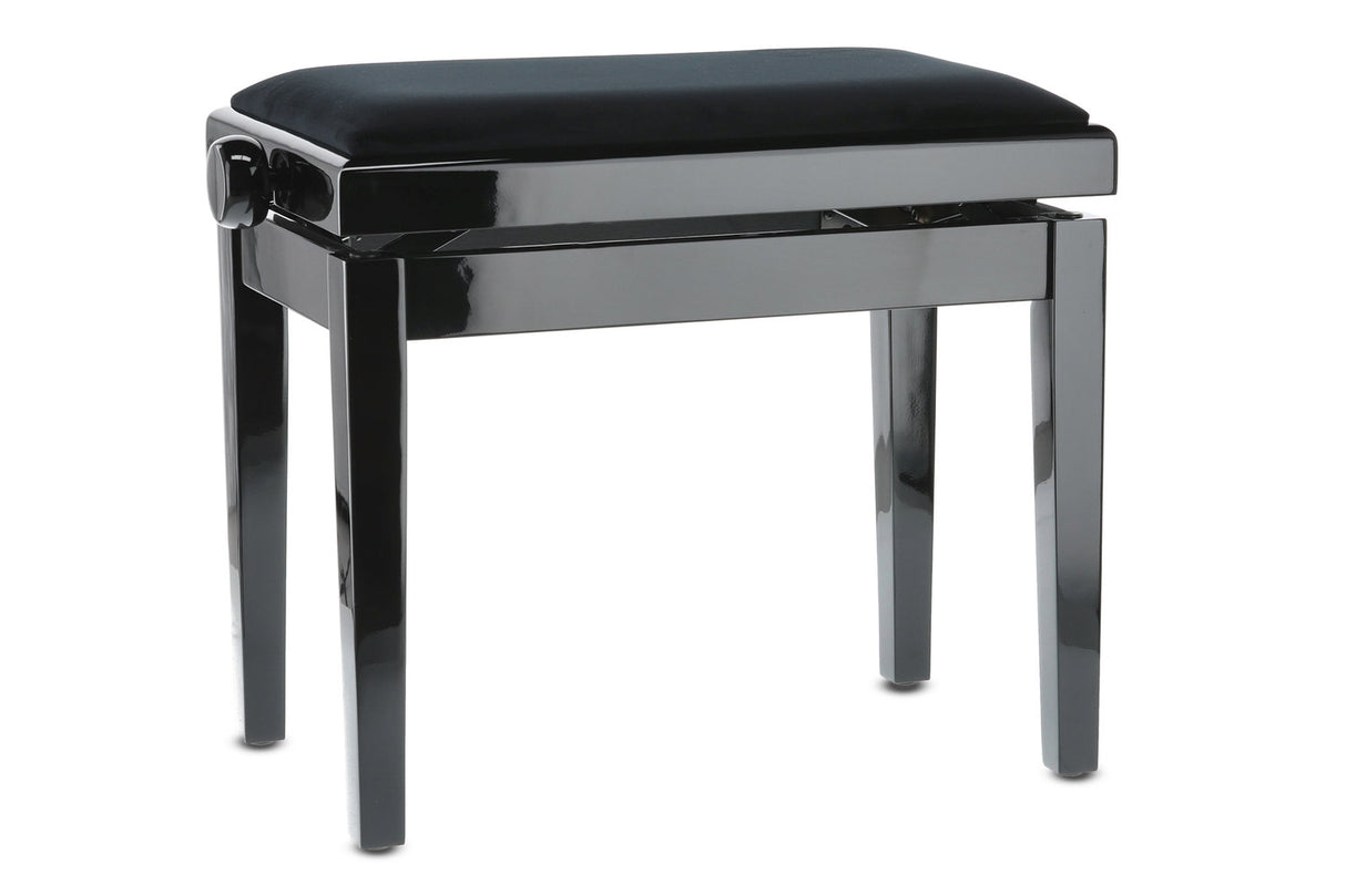 GEWA Piano bench Deluxe - Black high gloss (Seat black)