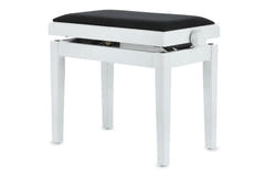 GEWA Piano penkki Deluxe - White high gloss (Seat black)