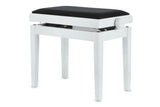 GEWA Piano bench Deluxe - White high gloss (Seat black)