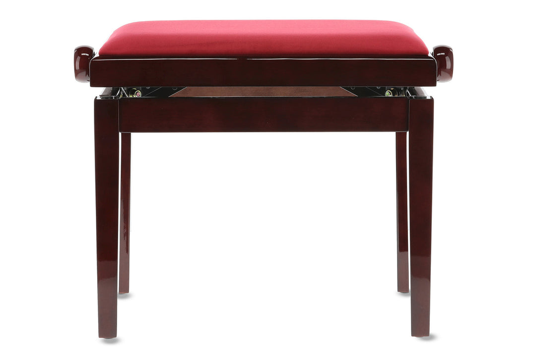GEWA Pianotuoli Deluxe - Mahogany highgloss (Dark red istuin)