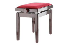 GEWA Pianotuoli Deluxe - Mahogany highgloss (Dark red istuin)