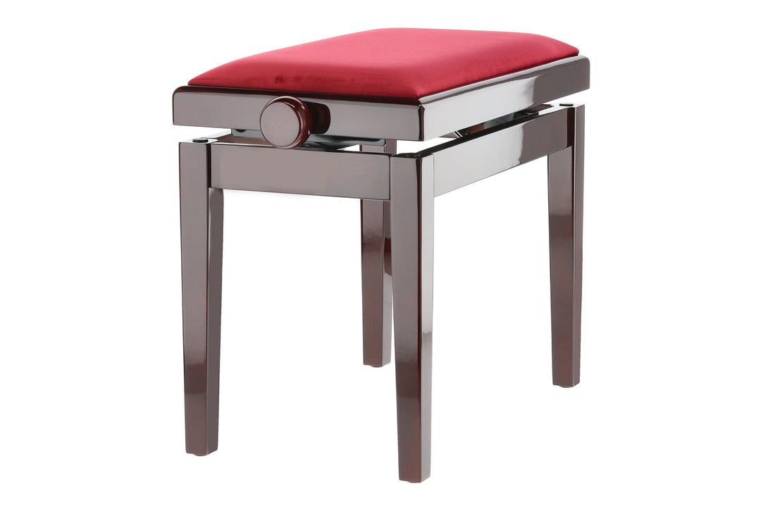 GEWA Pianotuoli Deluxe - Mahogany highgloss (Dark red istuin)