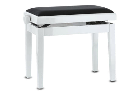 GEWA Piano penkki Deluxe - White high gloss (Seat black)