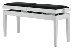 GEWA Pianotuoli Deluxe Double - White matt